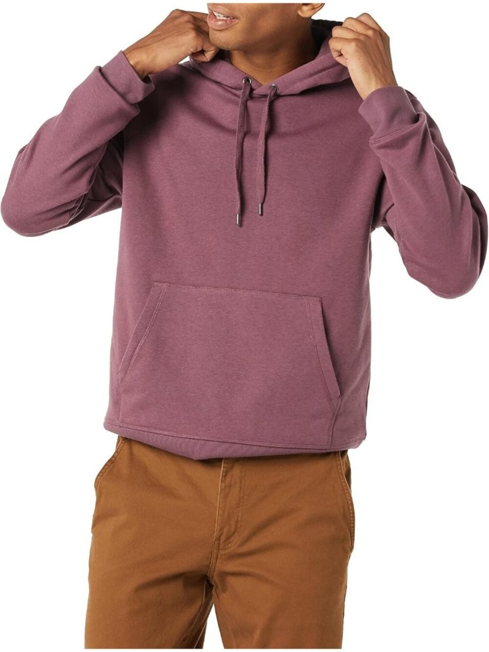 Amazon Essentials Men's Purple Pullover Comfortable Hooded Sweatshirts